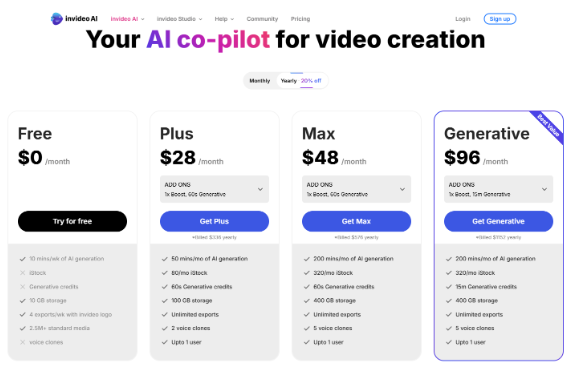  Invideo AI copilot for video creation