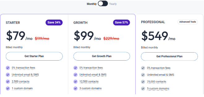 Kartra Pricing plans